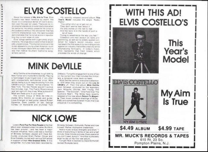 1978-05-05 Passaic concert program pages.