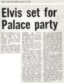 page 4 clipping - Elvis set for Palace party