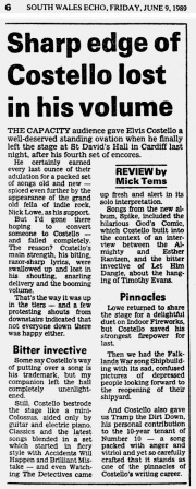 June 9, 1989 — review by Mick Tems