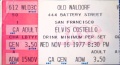 1977-11-16 San Francisco ticket 2