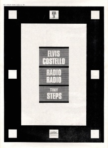 Full page ad for "Radio, Radio" / "Tiny Steps"